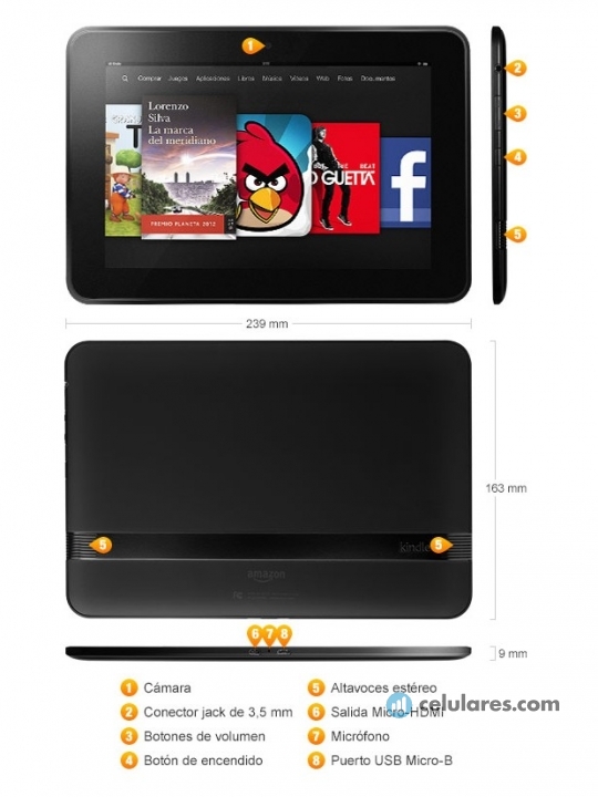 Imagem 3 Tablet Amazon Kindle Fire HD 8.9