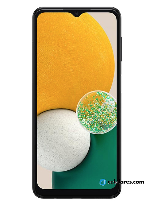 Imagens Frontal de Samsung Galaxy A13 5G Preto. Detalhes da tela: Pantalla de inicio
