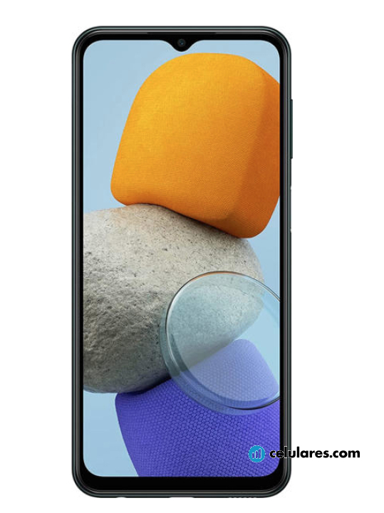 Imagens Frontal de Samsung Galaxy M23 Verde escuro. Detalhes da tela: Pantalla de inicio