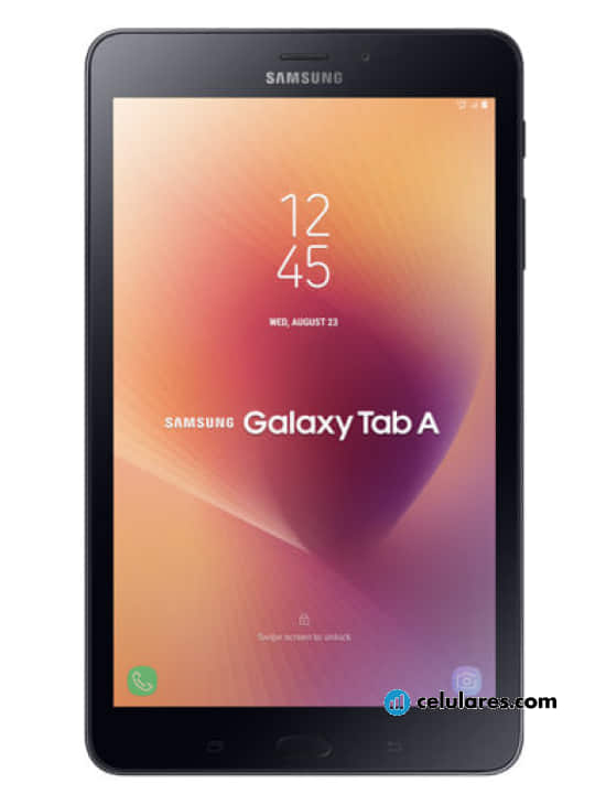 Imagens Varias vistas de Tablet Samsung Galaxy Tab A 8.0 (2017) Dourado y Preto. Detalhes da tela: Varias vistas
