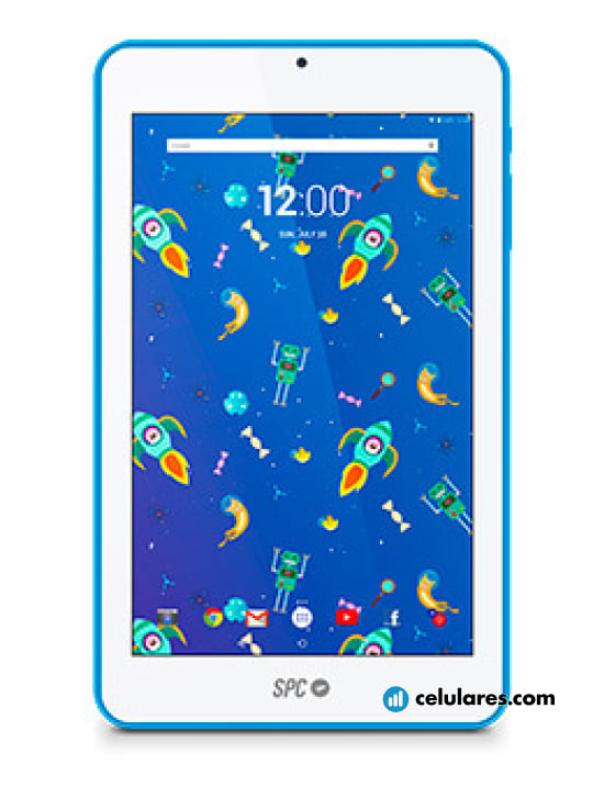 Imagens Varias vistas de Tablet SPC Flow 7 Azul y Preto y Rosa. Detalhes da tela: Varias vistas